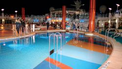 Freedom Of The Seas - Pool by Night
